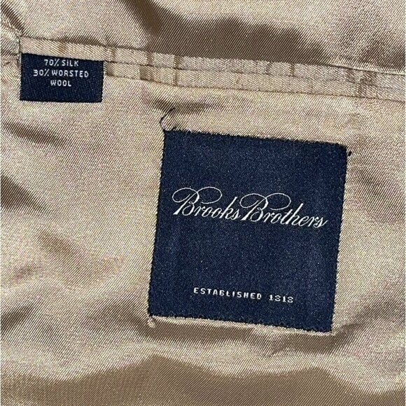 Brooks Brothers Check Plaid Silk Wool Blend Button-Up Blazer Men’s Size 45 - Picture 7 of 9